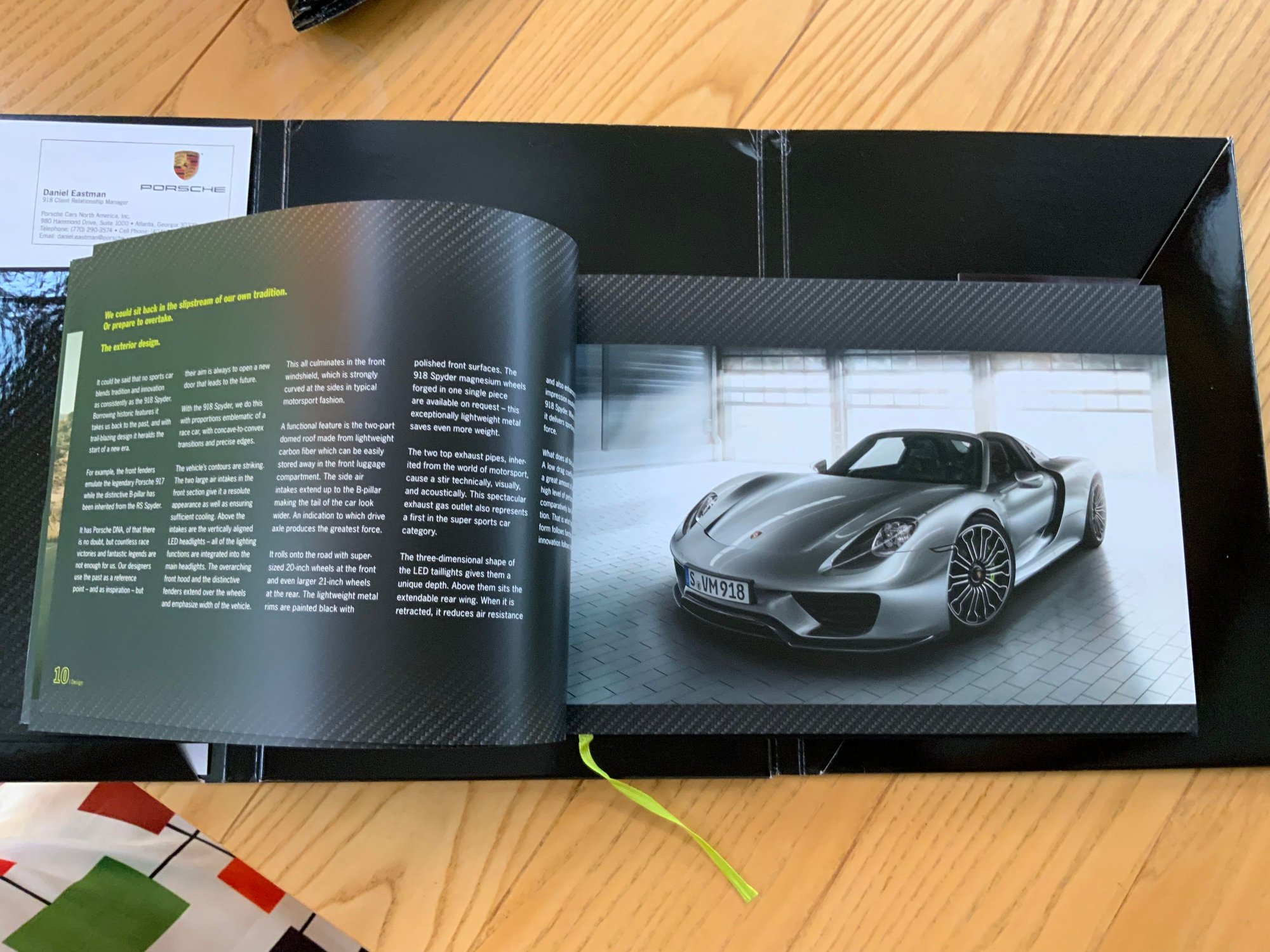 Miscellaneous - PORSCHE 918 SPYDER VIP CUSTOMER BROCHURE/PACKAGE 2013 - New - 2013 Porsche 918 Spyder - Winthrop, WA 98862, United States