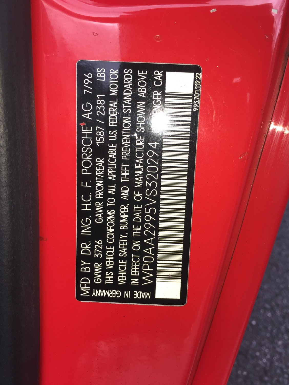 1997 Porsche 911 - 993 911 guards red C2 - Used - VIN WP0AA2995VS320294 - 79,565 Miles - 6 cyl - 2WD - Manual - Coupe - Red - West Chester, PA 19380, United States