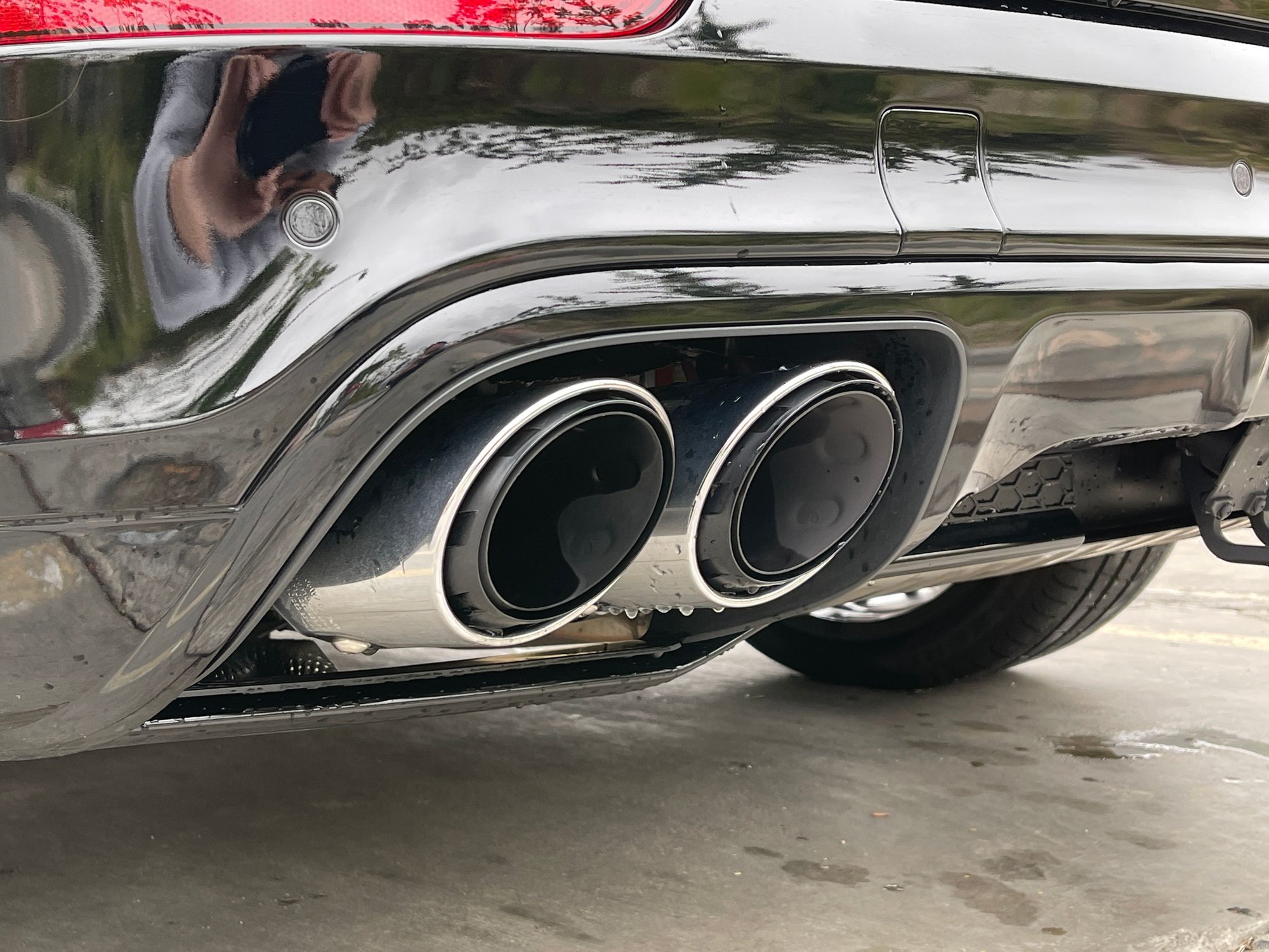 Dual 3 Ply exhaust tip Porsche CAYENNE 9Y0 OEM Rennlist Porsche
