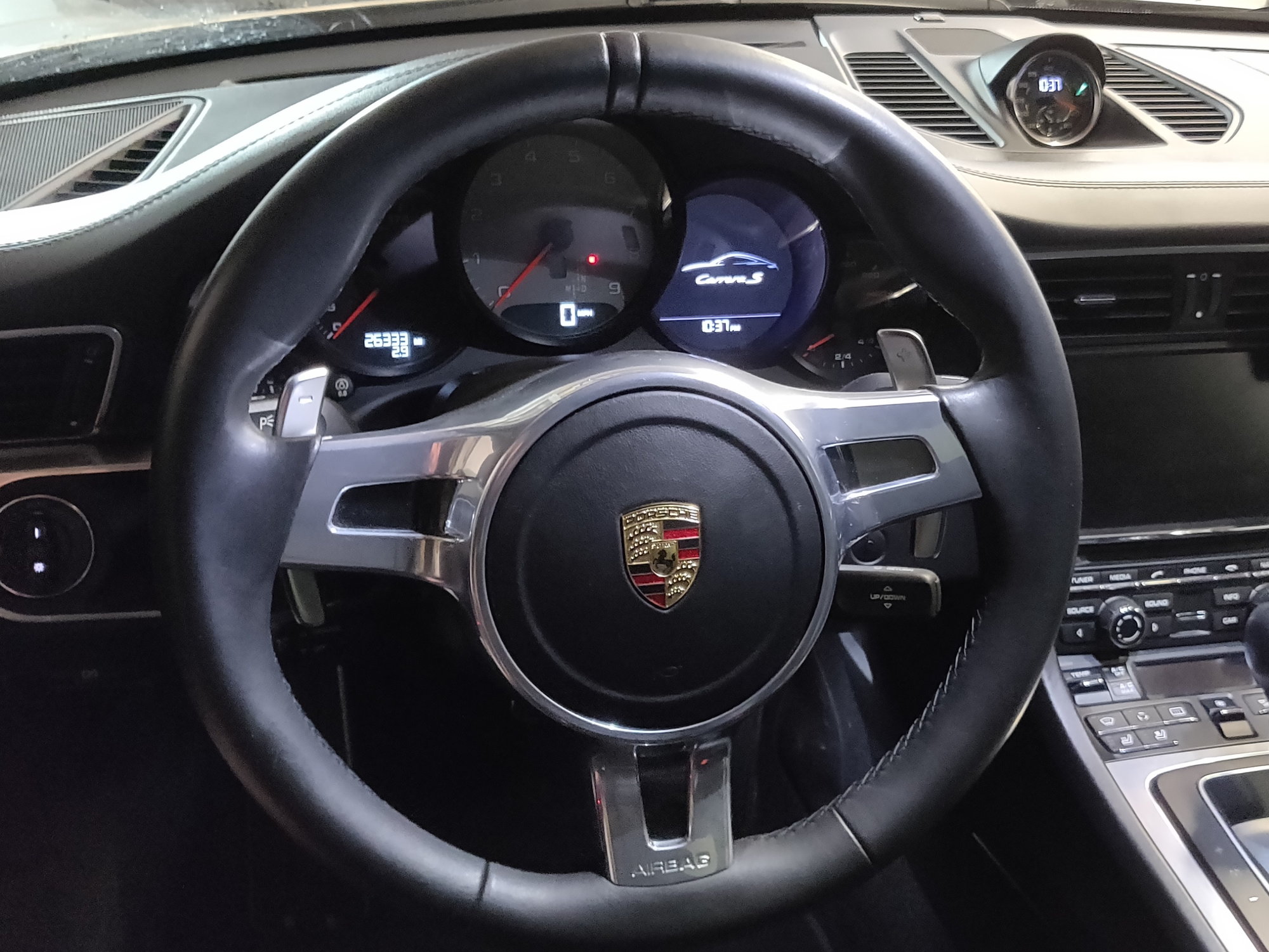Interior/Upholstery - 2012 991.1 SportDesign Steering Wheel with PDK Paddles and Leather Airbag - Used - 2012 to 2016 Porsche Carrera - San Diego, CA 92126, United States