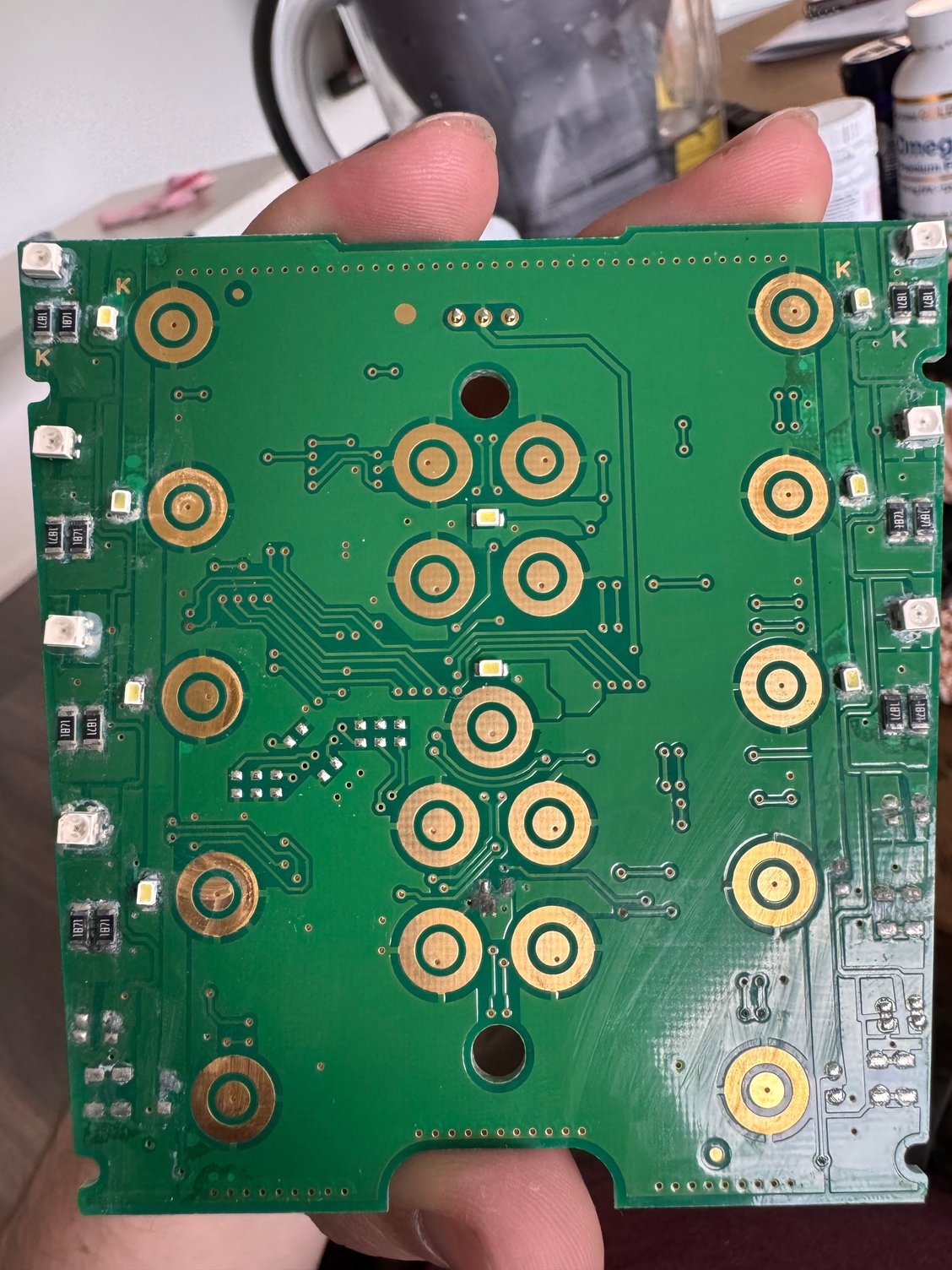 After cleaning, clear that the only two buttons without any 