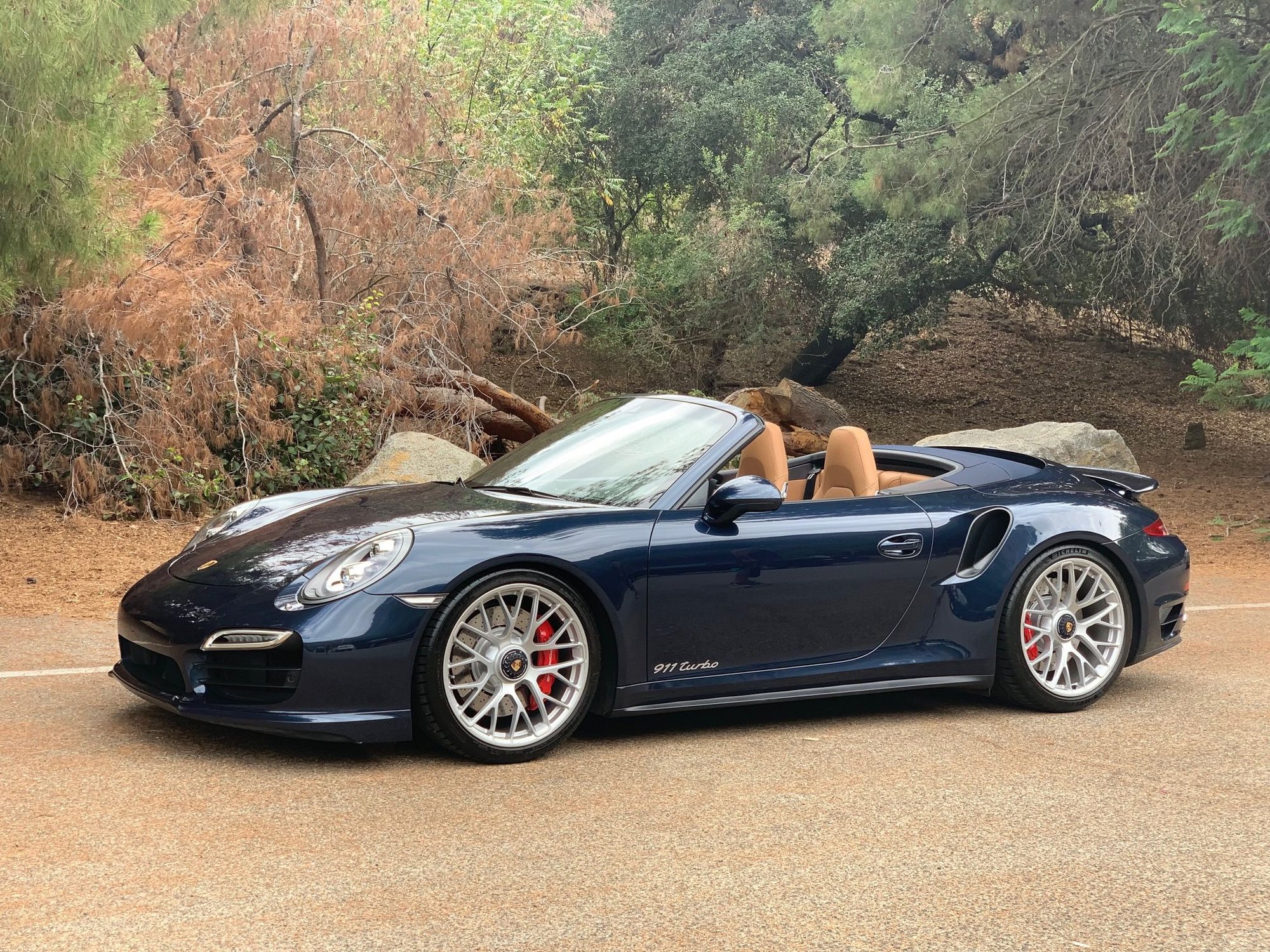 2015 Porsche 911 - Rare spec night blue metallic x cognac/espresso 2015 991.1 turbo cab FS - Used - VIN wp0cd2a93fs178234 - 30,000 Miles - Los Angeles, CA 90046, United States