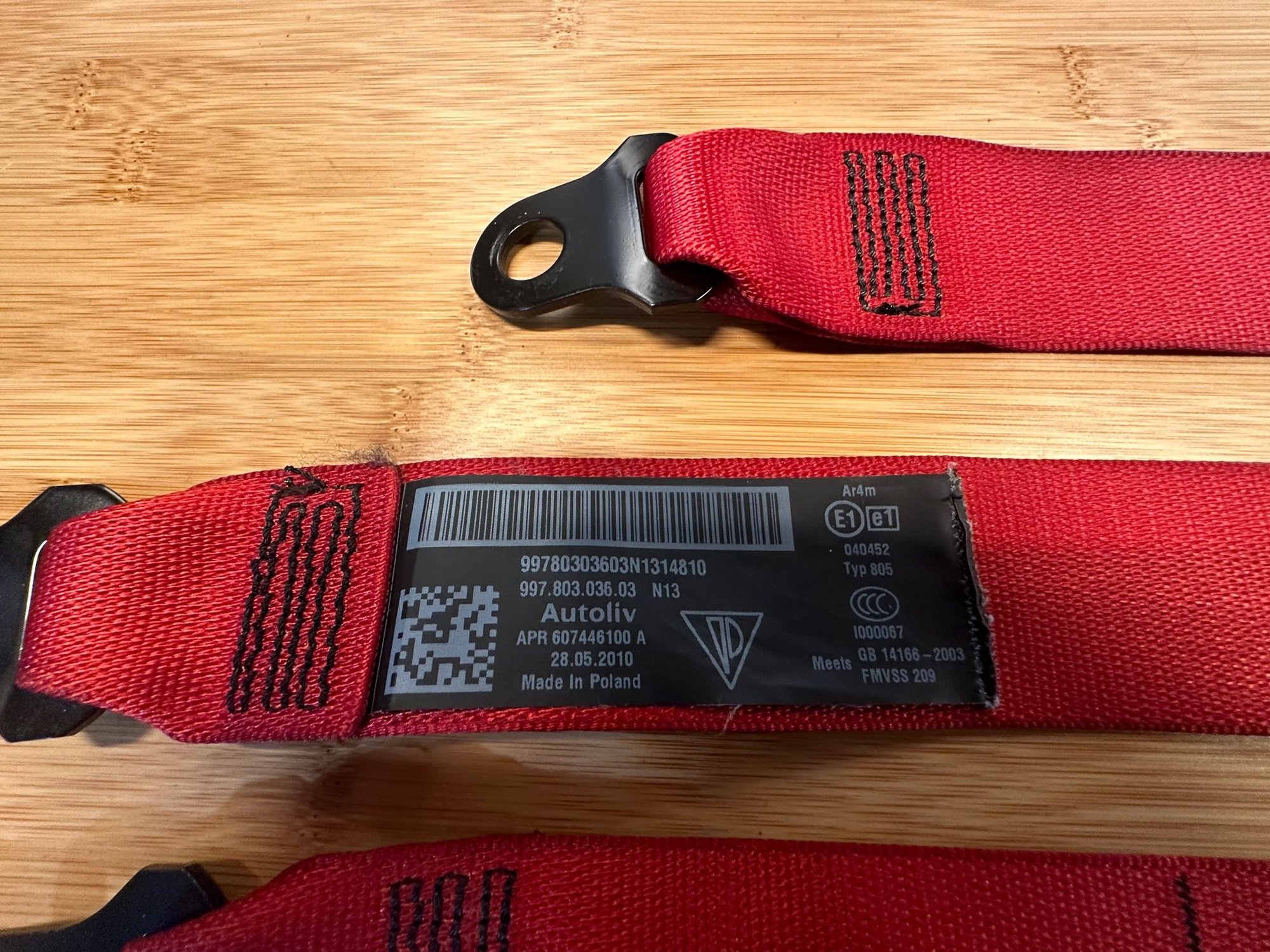 Interior/Upholstery - Porsche 997 Guards Red Seat Belts Full Set! - Used - 2005 to 2013 Porsche 911 - Dulles, VA 20041, United States