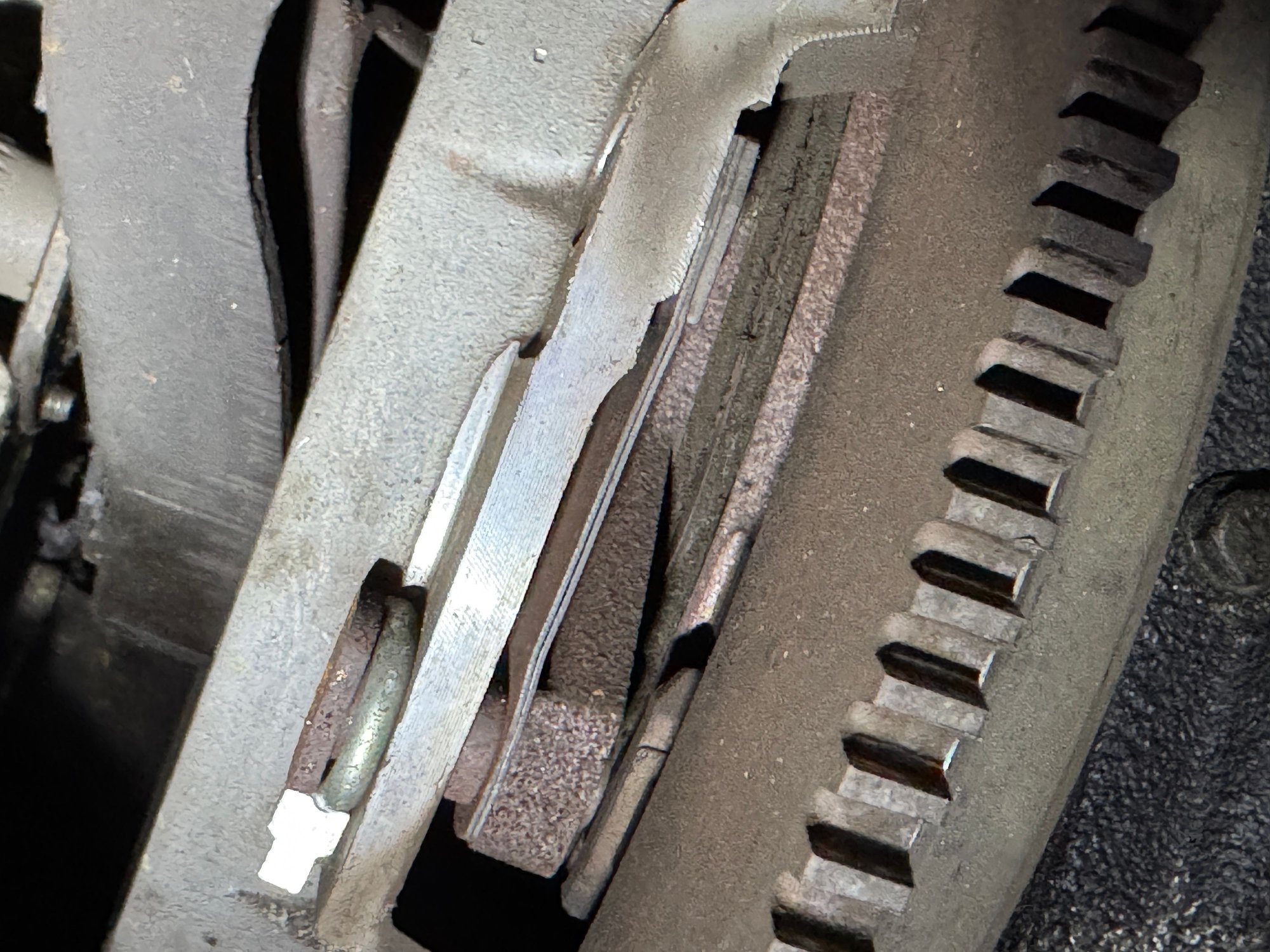 Pinned back the pressure plate