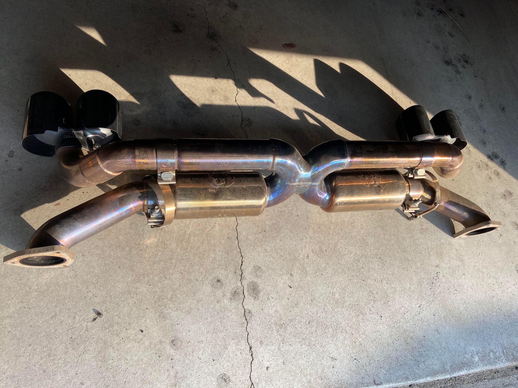 Engine - Exhaust - Fabspeed SuperSport 991.1 X-Pipe Exhaust System Black Tips Non-PSE - Used - 2012 to 2015 Porsche 911 - Indianapolis, IN 46217, United States