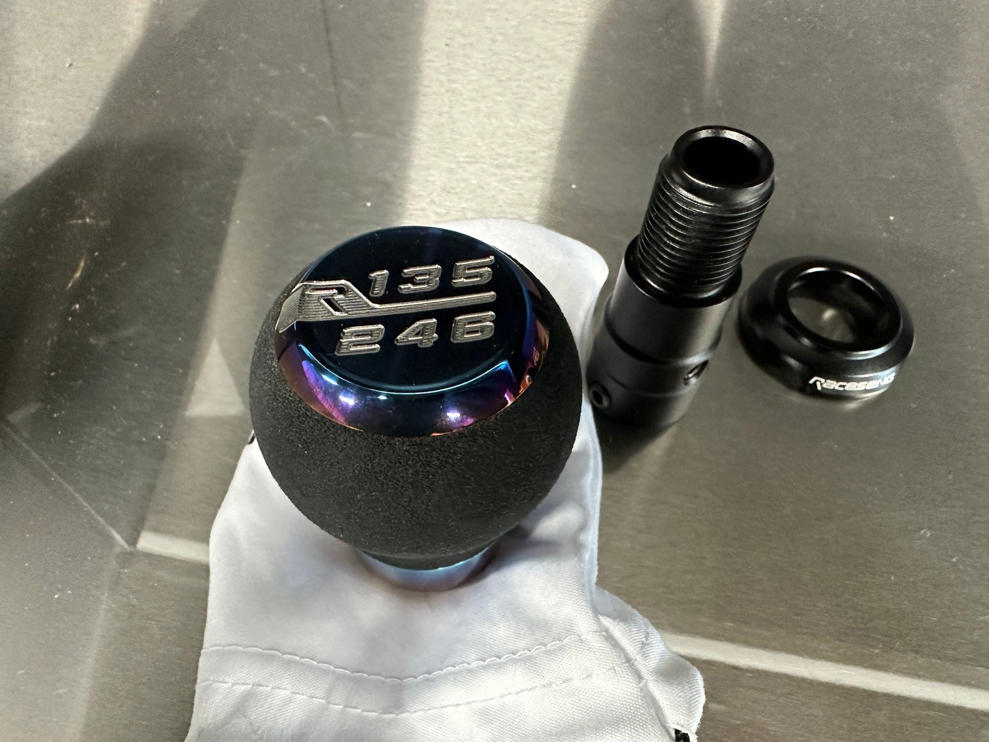 Interior/Upholstery - Raceseng Stratose Titanium Shift knob / collar / shift knob adapter - Used - 2014 to 2023 Porsche Cayman GT4 - 2019 to 2023 Porsche 718 Spyder - Cedar Rapids, IA 52404, United States
