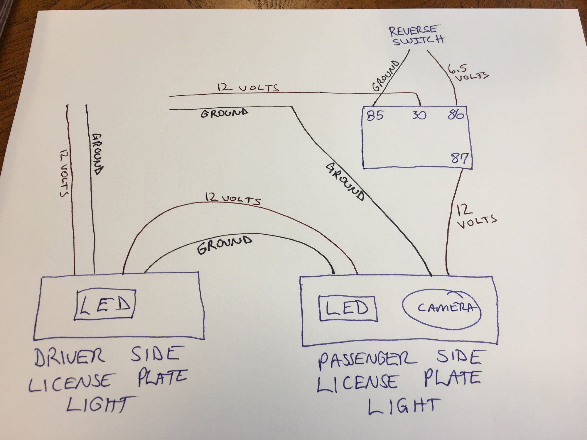 License Plate Light Wiring Diagram