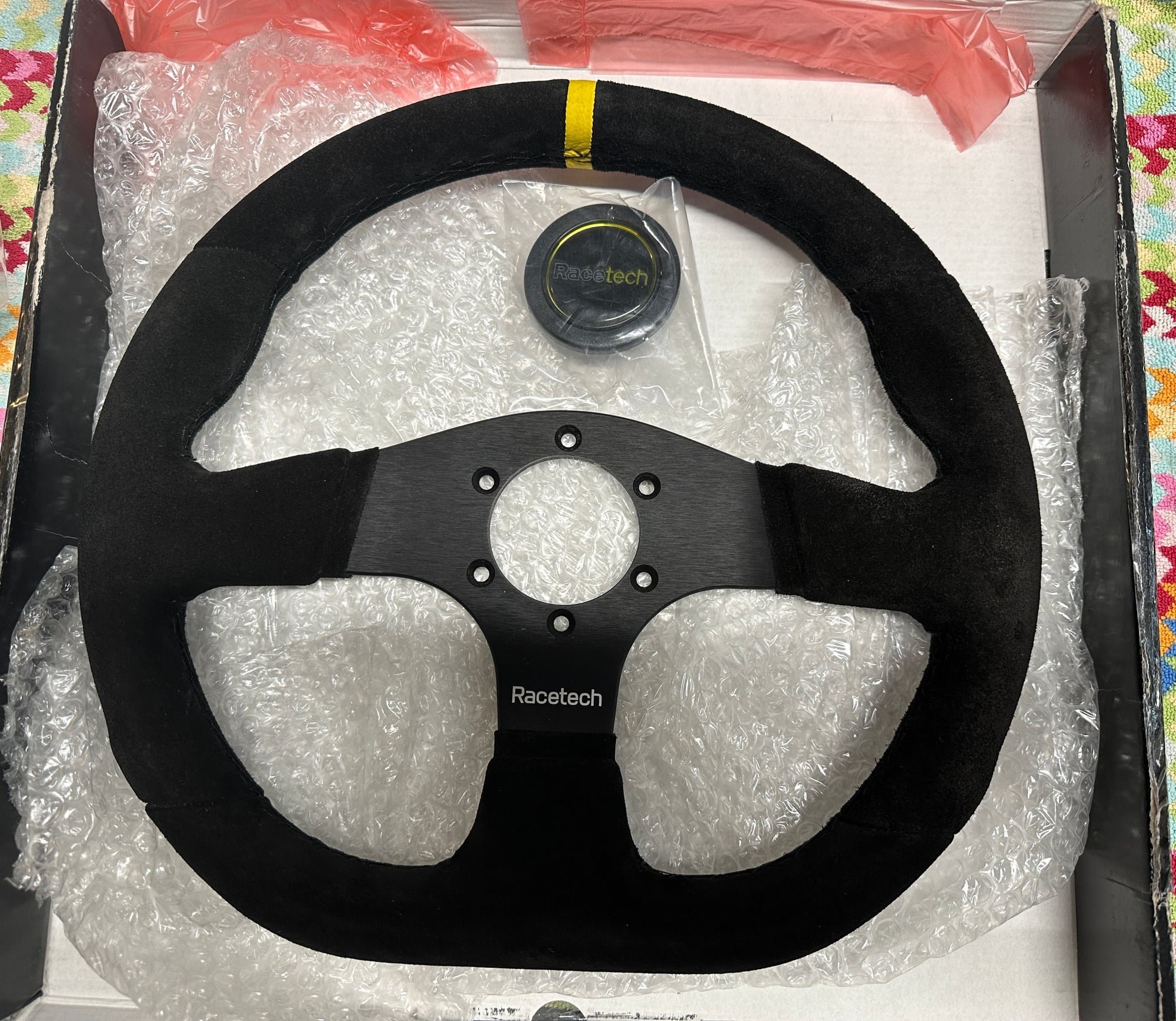 Steering/Suspension - FS: Racetech Flat Suede Steering Wheel - 330mm - Flat Bottom - New In Box - New - All Years  All Models - Fort Collins, CO 80525, United States