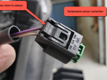 Temperature sensor electrical connection