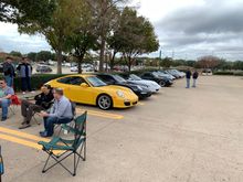 Every Friday AM we get coffee and setup our cars and chairs in the coffee store parking lot. Our club is on Facebook, we announce a pop up coffee, average 14 cars show up. We do safe distance and always a breeze.  This has been done since Covid and no problems with anyone sick. 