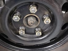 1" steel lug nuts as required by the rules. 
