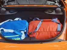 2, 40l Patagonia duffle bags in the trunk.