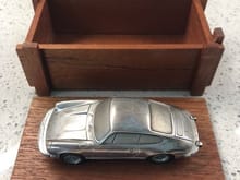 1/43 911 Coupe Sterling Silver Limited Signed Edition (Solid Sterling Silver on Mahogany Wood Box) - $900