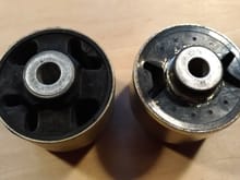 the one on the left must be the RS Bushing, the one on the right side it was sold as RS bushing as well...but they look very different 