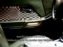 Screenshot from the documentary about the inspiration for the black and white pattern on the future cab