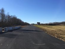 End of the front straight looking back up the track towards T12.