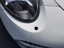 clear bra missing on bumper, bumper panels misaligned