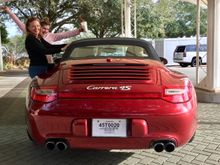 Picking up the new car