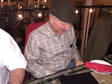 The birthday boy, completely surprised at the event.