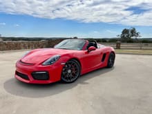 Put the HRE's I had on my Boxster S on the Spyder and I think they look great!
