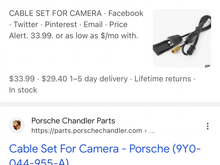 I ran a simple Google on parts #

You are making it way more difficult that it is

ECS isn’t even a Porsche dealer and they sell the harness
