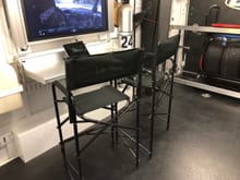 Bar stool height directors chairs for inside at the counter