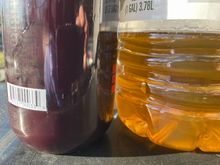 Power steering fluid & Brake fluid removed ( both pictured in very bright sun )