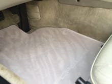 Light Grey mats in a linen car