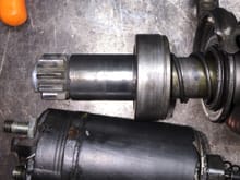 No appreciable wear on bearing surface of drive pinion shaft.