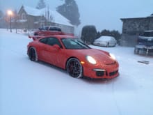 2014 Gt3 during snow storm