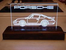 993TT on an oak base