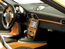 techart gt street based on porsche 997 911 turbo interior orange