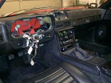 Dash half peeled, gauge cluster out