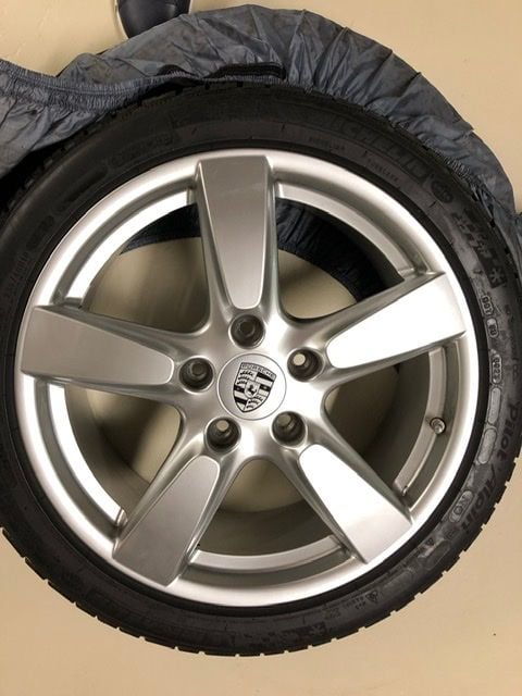 Wheels and Tires/Axles - 19" OEM Porsche 981 wheels and snow tires - Used - 2014 to 2016 Porsche Cayman - Greenwich, CT 06850, United States