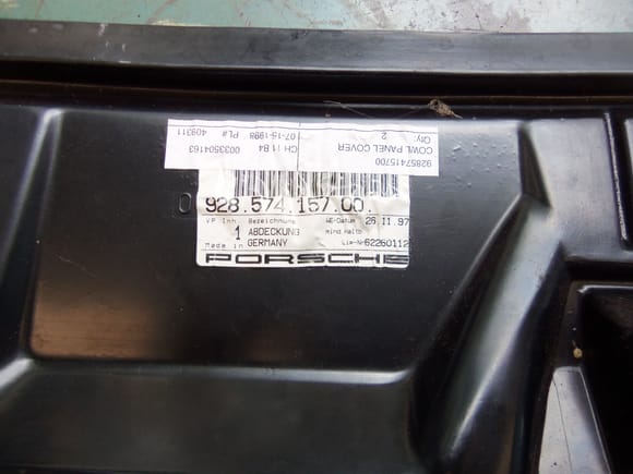 Porsche part number label. I believe this is a replacement, as opposed to OEM.