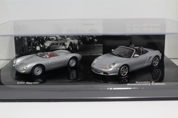 1/43 50 Years 550 Spyder (2-Car Set, 550 Spyder and Boxster S Anniversary Edition (986) - $100