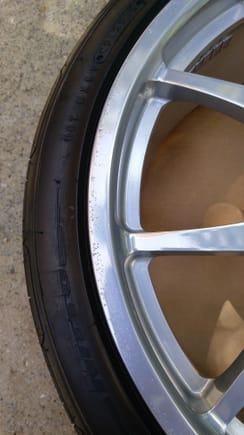 1 Front wheel & 1 Rear wheel have this minor defect in the clear powdercoat