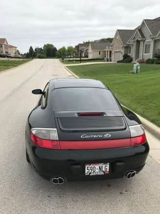 Very nice color.  One of the first things I did to mine was search for the quad exhaust tips.  Really completes the rear end.  Care to share the final sale price?