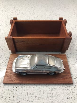 1/43 911 Coupe Sterling Silver Limited Signed Edition (Solid Sterling Silver on Mahogany Wood Box) - $900