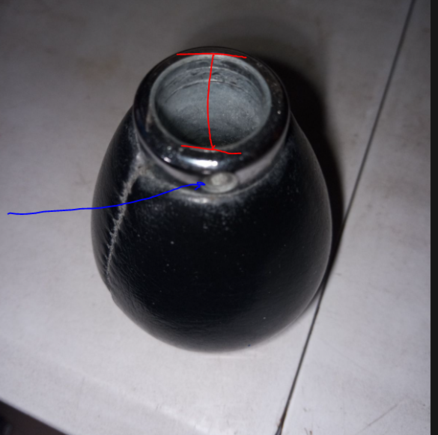 This Porsche shifter knob is 5/8'' wide between the red arrows. it also has a nut that secures it onto a lever. 