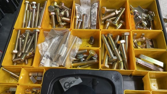 I have 20 or so bins like this as you can see the pieces look like new. The new stuff in the baggies isn't as nice. There are many of the fasteners that are NLA and specific applications so are IMO gold. Sorry for the pun. 