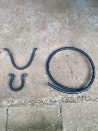 Original U hose from the 85, and a reman one off my 87 parts car…and some Gates barricade hose
