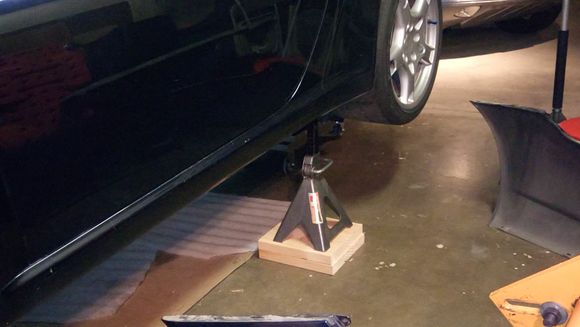 The last 3 inches needed for clearance. Up about 38".
