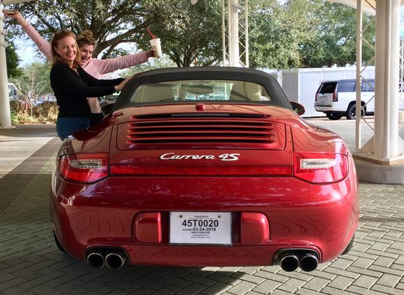 Picking up the new car