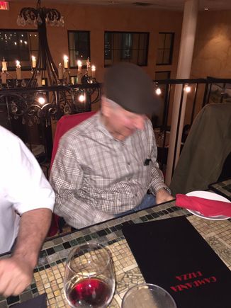 The birthday boy, completely surprised at the event.