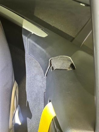 Interior trim hole