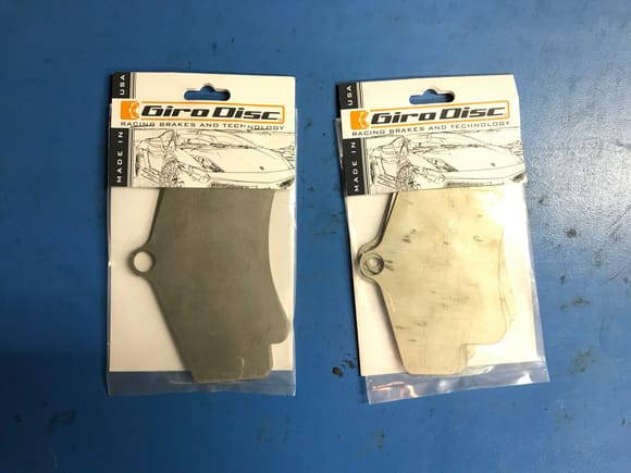 Girodisc Brake Pad Shields for C4S/TT