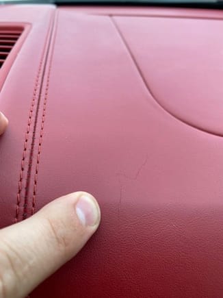 scratch in leather
