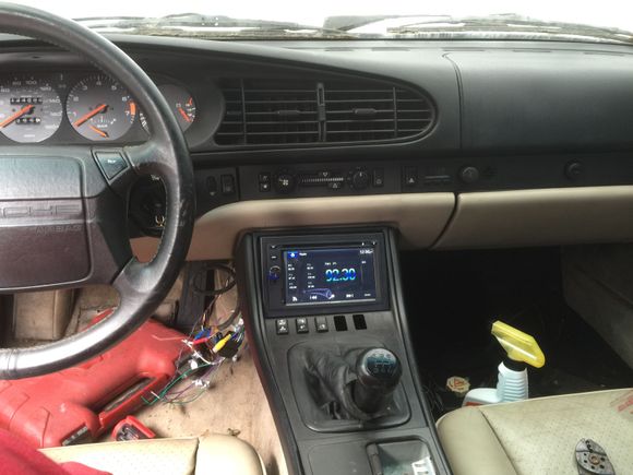 keeping with the German theme I installed the original airbag wheel and a Blaupunkt navigation head unit with bluetooth