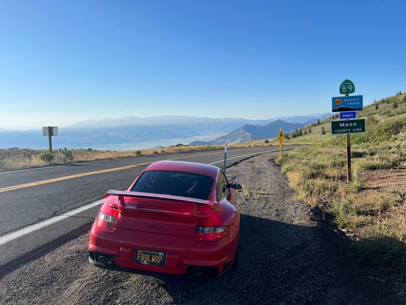 Top of highway 89 above Carson Valley
